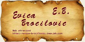 Evica Broćilović vizit kartica